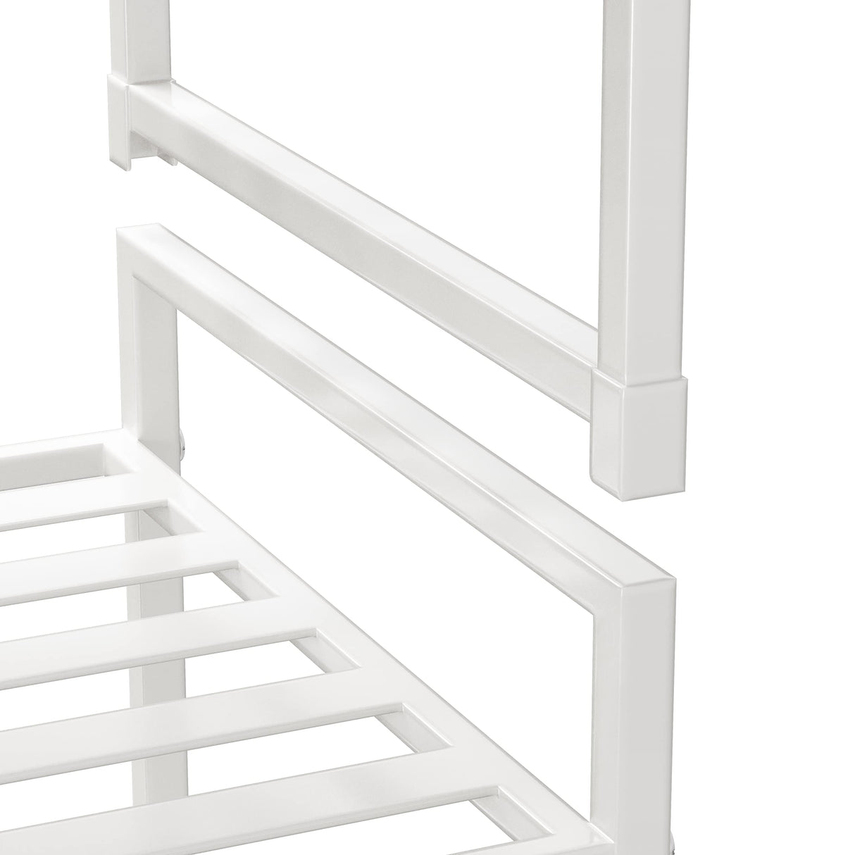 Simple Houseware 3-Tier Stackable Metal Panel Shoes Rack, White Simple Houseware