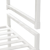 Simple Houseware 3-Tier Stackable Metal Panel Shoes Rack, White Simple Houseware