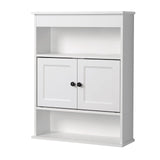 Zenna Home Bathroom Storage Wall Cabinet, Wooden Wall Mounted Storage Organizer, Ideal Medicine Cabinet or Over The Toilet Storage, White Zenna Home