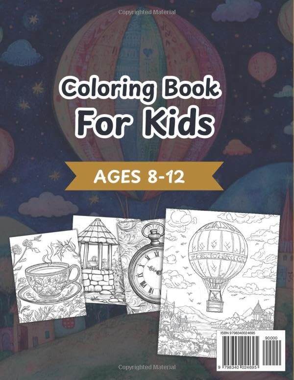 Color My Stress Away!: Coloring Book for Kids Ages 8-12