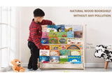Morimoe Sling Bookshelf Kids Book Rack Storage, Natural Beige (Beige, W:75cm) Morimoe