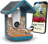 Bird Buddy Pro Solar Smart Bird Feeder with Camera - Ai Bird Species Identification, 5Mp Photos, 2K Ultra Video Live Stream Camera, Slow-Motion Video, 2.6In Focus - Blue Solar Bird Buddy