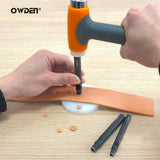OWDEN Professional 13 Pc Leather Hole Punch Set (Slim Style) 1.0-12MM for Belt, Watch Band & Strap Gasket. Includes Free 3" Nylon Mat OWDEN