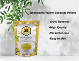 Beesworks Yellow Beeswax Pellets (1 lb) | 100% Pure, Cosmetic Grade, Triple-Filtered Beeswax for DIY Skin care, Lip Balm, Lotion, and Candle Making BEESWORKS