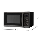 SHARP SMC1452KH ZSMC1452CH 1,100 Watt Countertop Microwave Oven, Cubic Foot, Black Stainless Steel, 1.4 CuFt Sharp