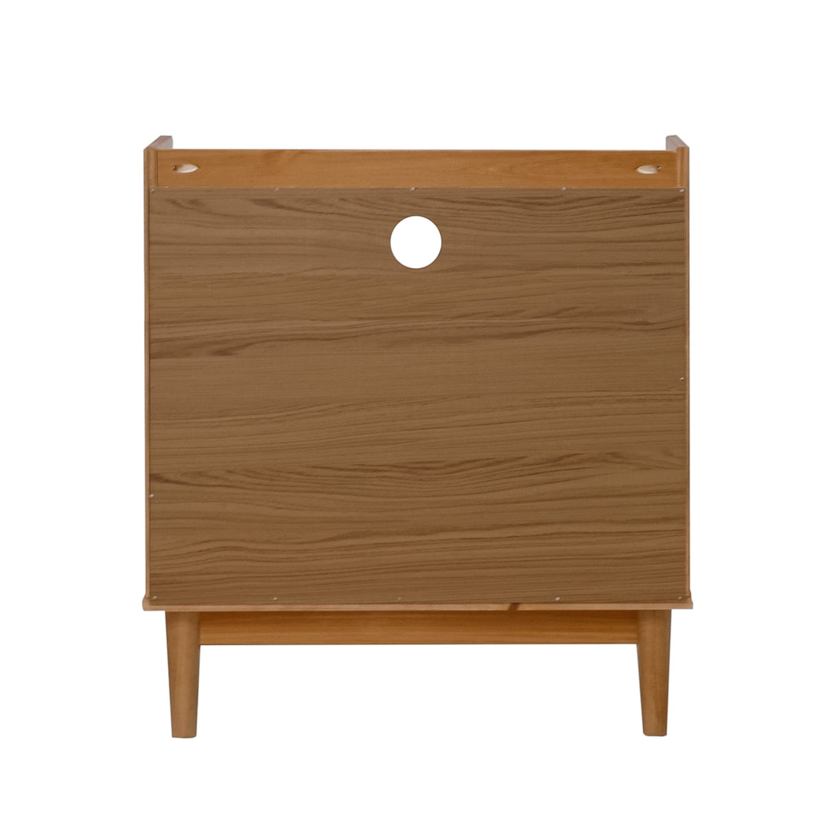 Walker Edison Blythe Mid-Century Modern Tray-Top Storage Nightstand, 25 Inch, Caramel Walker Edison