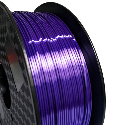 Silk Purple PLA 1.75mm 3D Printer Filament 1KG (2.2 LBS) Silky Shiny Purple 3D Printing Material Metallic Dark Violet Purple Color HZST3D - WoodArtSupply