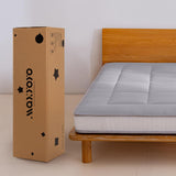 MAXYOYO Brand 6" Full Mattress, Grey, Medium, Floor Futon Mattress with Upgraded High-Density Base Support Foam, Includes Dustproof Cover & Straps MAXYOYO