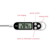 Digital Meat Food Thermometer for Cooking Kitchen BBQ, Probe Instant Read Thermometer with Long Probe for Candy Candle Milk Yogurt Deep Fry Roast Baking Temperature NANGOALA