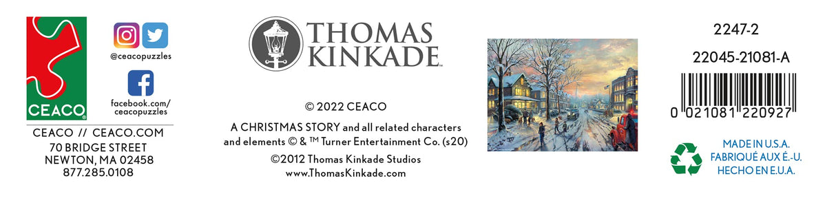 Ceaco - Thomas Kinkade - Holiday Movies - A Christmas Story - 300 Piece Jigsaw Puzzle Ceaco