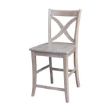 International Concepts Cosmo Stool Barstool, Washed Gray Taupe IC International Concepts