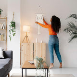 BEUNITONE Leisure Arts Macrame Kit for Beginners Owl Macrame Kit DIY Macrame Kit with Instructions Video Macrame Wall Hanging Supplies Dream Catcher Kit for Room Wall Decoration Easy to Install BEUNITONE