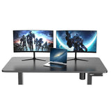 KORGOL Electric Standing Desk 48 x 24 Inches Adjustable Height Sit Stand Up Desk for Home Office Computer Desk Memory Preset with Headphone Hook and Black Frame/Black Top KORGOL