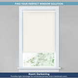 LEVOLOR Basics Cordless Fabric Roller Shade, Easy to Install Blackout Shades for Windows, Neutral White, Fits up to 21” Width and 72” Length, Home Solution for Any Space or Room Decor LEVOLOR