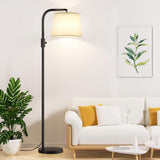 Ambimall 𝐅𝐮𝐥𝐥𝐲 𝐃𝐢𝐦𝐦𝐚𝐛𝐥𝐞 Floor Lamp - Floor Lamps 9W 𝐋𝐄𝐃 Light Bulb Included, Standing Lamps for Living Room with Adjust Head, Modern Standing Tall Light Rotary Switch for Office Ambimall