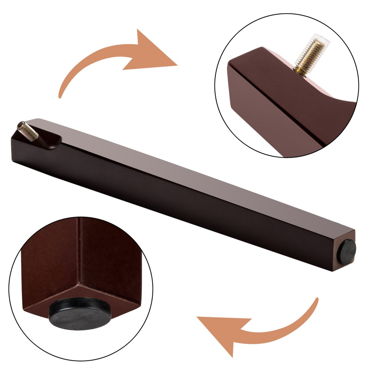 Bonnlo Brown Duet Piano Bench with Storage Compartment and Thick Cushion Hinged top Artist Duet Seat Bonnlo