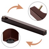 Bonnlo Brown Duet Piano Bench with Storage Compartment and Thick Cushion Hinged top Artist Duet Seat Bonnlo