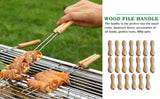 BQLZR 9x2.5x9cm Wood Color Wooden File Handle Fit File Tool Hardwood DIY Small Handle Free Gifts Park of 20 BQLZR
