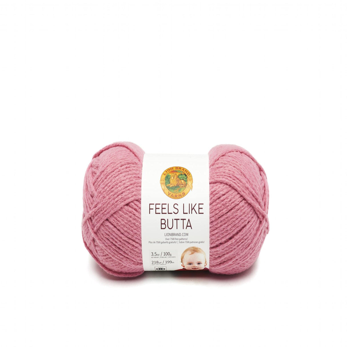 Lion Brand Yarn Feels Like Butta Yarn, Velvety-Soft Yarn for Crocheting and Knitting, 1 Pack, Dusty Pink Lion Brand Yarn