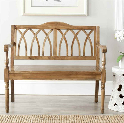 Safavieh American Homes Collection Benjamin Oak Bench - WoodArtSupply