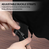 Easy-Going 600D Heavy Duty Round Patio Furniture Cover, Outdoor Table and Chair Set Cover, Waterproof Outdoor Sectional Furniture Set Cover (62" DIAx 28" H, Black) Easy-Going