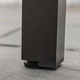 Outsunny Outdoor Dining Table for 6 Person, Rectangular Patio Table, Aluminum Metal Legs for Garden, Lawn, Patio, Woodgrain Black Outsunny