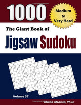 The Giant Book of Jigsaw Sudoku: 1000 Medium to Very Hard Puzzles (Adult Activity Books Series) WoodArtSupply