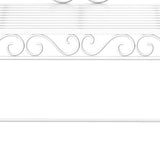 Outsunny 43" Garden Bench, Outdoor Patio Bench with Armrests, Metal Porch Bench for Backyard, Poolside, Lawn, Cream White Outsunny