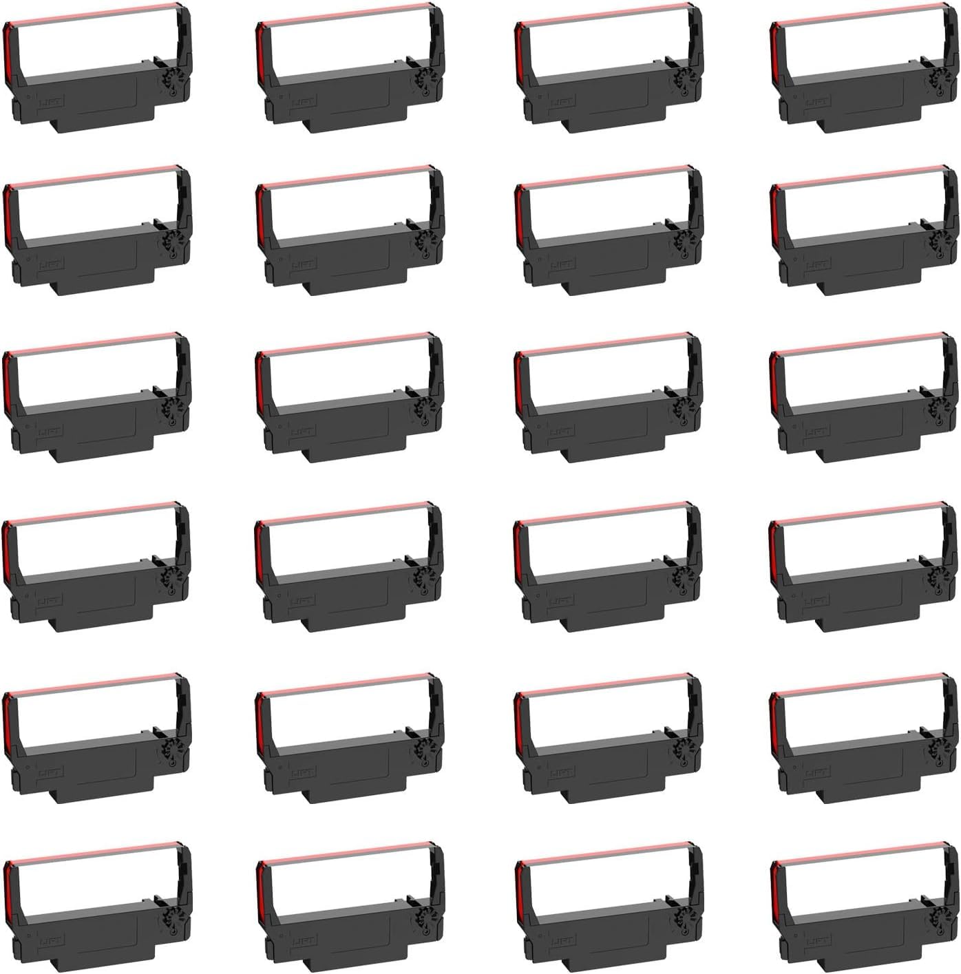 Bigger Replacement for ERC-30/34/38 B/R Ribbons, 24 Pack, Black and Red