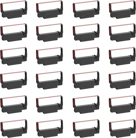 Bigger Replacement for ERC-30/34/38 B/R Ribbons, 24 Pack, Black and Red Bigger