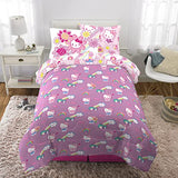 Franco Kids Bedding Super Soft Comforter and Sheet Set with Sham, 5 Piece Twin Size, Hello Kitty Franco