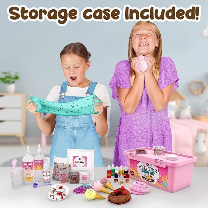 Original Stationery DIY Ice Cream Slime Kit for Girls with Butter Cloud & Foam - Creative Slime Making Toy & Birthday Present for Girls 8-10 Original Stationery