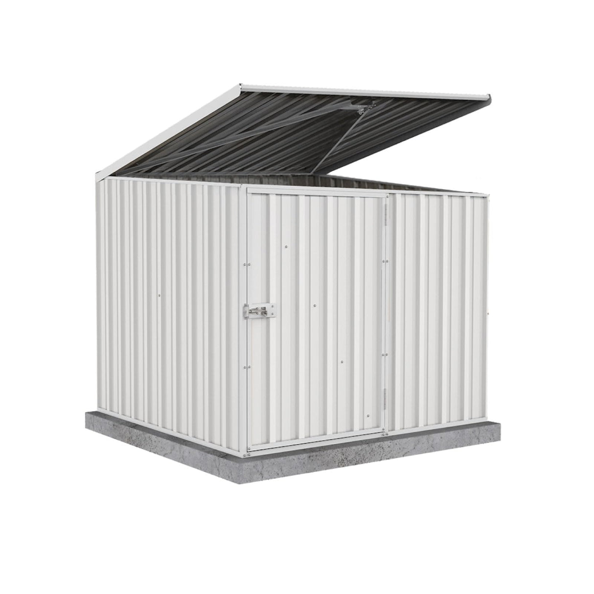 ABSCO Pool Pump Cover - Versatile Horizontal Storage Shed | 5 x 5 ft | Easy Assembly | Surfmist| Ideal for Pool, Trash Cans, Garden & Pool Equipment | SNAPTiTE Assembly System | Safety Features ABSCO