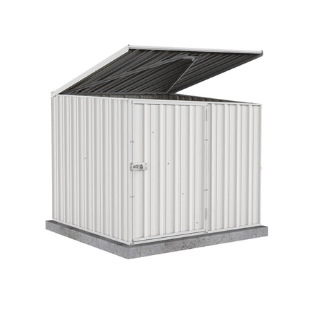 ABSCO Pool Pump Cover - Versatile Horizontal Storage Shed | 5 x 5 ft | Easy Assembly | Surfmist| Ideal for Pool, Trash Cans, Garden & Pool Equipment | SNAPTiTE Assembly System | Safety Features ABSCO