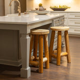 SRL Rustic Bar Stool Pine & Cedar – Indoor & Outdoor Bar Stools That Match Your Spaces Rustic Barstool, Island Chairs, Kitchen Stool, Counter Stools - Bar Chairs (24" Unfinished) Southern Rustic Logwerks