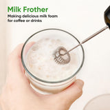 Immersion Blender Handheld 1100W 3 in 1 Corded Stick Hand Blenders for Kitchen with Trigger Speed Control, with Whisk, Milk Frother Attachemnts, Perfect Emulsifier for Soup, Smoothie, Puree ZKBHOME