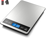 Fuzion Food Scale, 1g/0.1oz Digital Kitchen Scale - 22lb, 7 Units, Tare & PCS, Rechargeable Power, Tempered Glass & Stainless Steel - Food Weight Scale Grams and Ounces for Cooking, Baking Fuzion