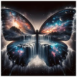 DIADAY 5D Diamond Art Kits, Cosmic Butterfly Diamond Painting Kits for Adults, Full Drill Landscape Diamond Art, DIY Round Gem Craft Arts Home Wall Decor Gift 12 x 12 Inches DIADAY