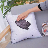 JYFLZQ Sublimation Sequin Pillow Case Blanks 16''x16'' - Set of 2 Black Reversible Flip Sequin Pillow Cushion Covers Personalized for Kids, Friends JYFLZQ