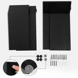Mazjoaru Book Shelf for Wall Set of 2, Modern Hanging Bookshelf Wall Mounted Desktop Book Shelves Black Organizer for Bedroom Livingroom Office Mazjoaru