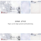 40 Pcs Winter Stationery Paper and Envelopes Set Christmas Stationery Paper Set 8.5 x 11 Inches, 20 Letter Writing Print Paper and 20 Vintage Envelopes Outus