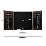 Viper by GLD Products Viper Vault Cabinet & Shot Sisal/Bristle Ready-to-Play Bundle: Elite Set (Shot King Dartboard, Darts, Shadow Buster and Laser Throw Line), Black Viper