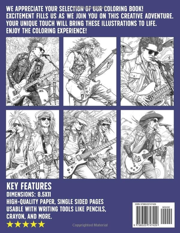 80's Mixtape Coloring Book: Rock Out to the Rhythms of 1980s Music Inspired Adult Coloring Pages Fashion, Glamour, Electric Vibes, Nostalgic Illustrations for Adults Relaxation