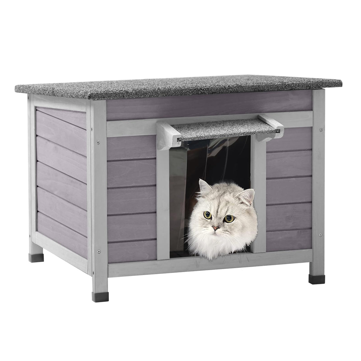 Outdoor Cat House Feral Cat Enclosure, Small Pet House Bunny Cage Outside, Rainproof Cat House GUTINNEEN