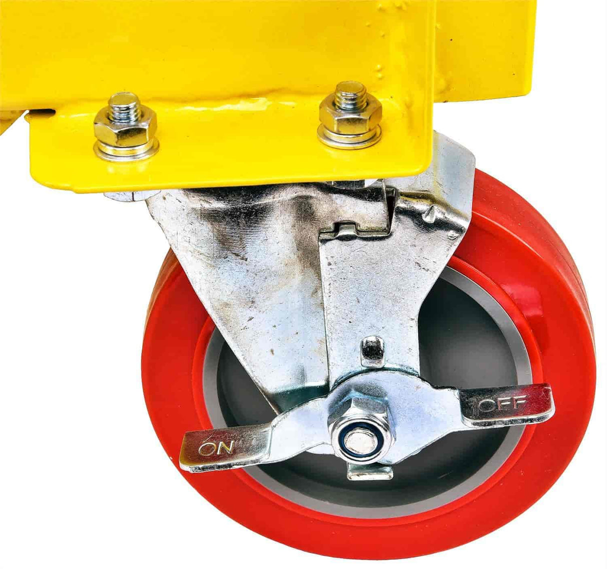 JEGS Hydraulic Lift Cart - 1100 LBS Capacity - Adjustable Scissor Lift Table 10.5' to 31' in Height - Foot-Operated Lift Table with Locking Wheels - Steel Table Cart JEGS