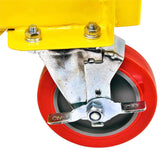 JEGS Hydraulic Lift Cart - 1100 LBS Capacity - Adjustable Scissor Lift Table 10.5' to 31' in Height - Foot-Operated Lift Table with Locking Wheels - Steel Table Cart JEGS