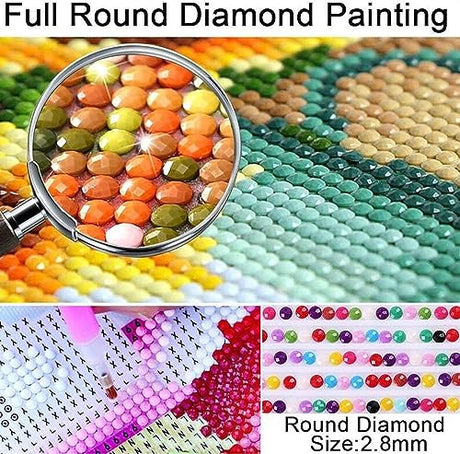 5D Diamond Art Painting Kits Unicorn with Wings Seaside Sunset (3) Round Full Drill Art Diamond Painting kit DIY Diamond Painting Suitable for Home Adults Rooms Wall Decorating-30x40 OfFsum