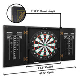 THOUSAND OAKS BARREL Personalized Dart Board Cabinet Set with 6 Steel Tip Darts, Chalk & Eraser Set - Man Cave Furniture, Decor Dart Boards for Adults - Bourbon Bar Dartboard (121) THOUSAND OAKS BARREL