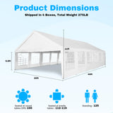 Party Tent 20x40Ft Heavy Duty Outdoor Canopy Tent Carport Gazebo Wedding Tent Carport Event Shelter Large Canopy Tent with Storage Bags SAILARY