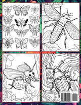 Insects And Bugs Coloring Book: 48 Bugs And Insects Coloring Pages For Kids And Teens Majosta
